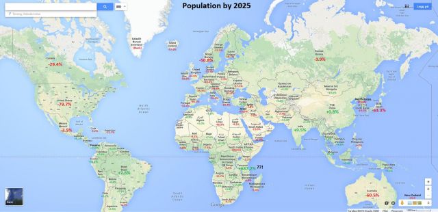 Map shows the data in the DEAGEL site.