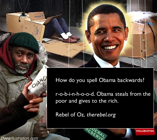 How do you spell Obama backwards?