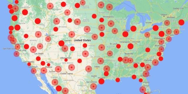 US Nuclear Target Map