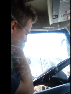 Explosive Video Border Patrol Tyrant Smashes Truck Drivers Window For Not Answering Citizenship Question.