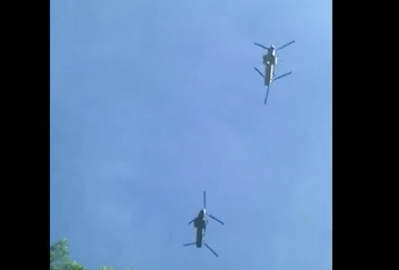 Military Chinooks, Blackhawk Helicopters Buzz Long Island Ahead of Jade Helm 15 (Dahboo 7 Video)