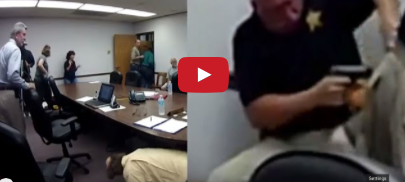 All Hell Breaks Loose: Ohio Security Guard Fires At Journalist During County Commisioners Meeting (VIDEO)