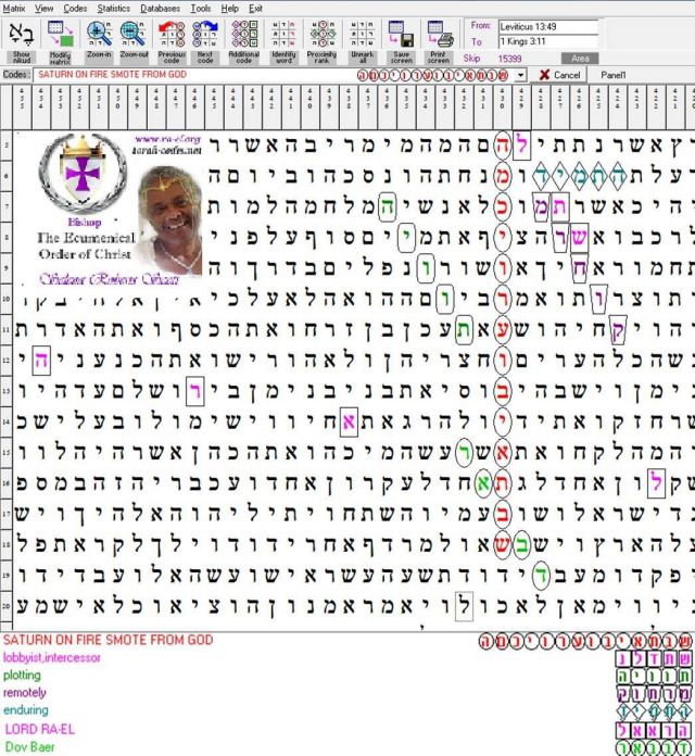 Saturn On FIre Smote From God - Torah Code by Selena Roberts Scott