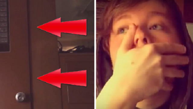 Eerie clips of his cupboard door opening by itself.