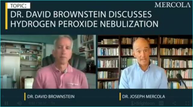 Dr. Mercola interviews Dr. Brownstein on Nebulized Hydrogen Peroxide. Nebulized H2O2 is also a cure for C19