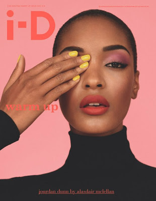 Jourdan Dunn covering one eye Illuminato style