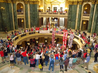 Public Employee Labor Union Protest - Source:http://legis.wisconsin.gov/eupdates/asm48/solidarity%20sing%20along.jpg
