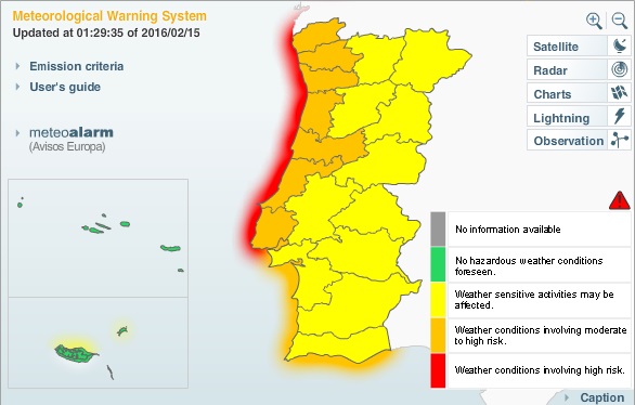 Portugal Weather Map Current weather map of Portugal